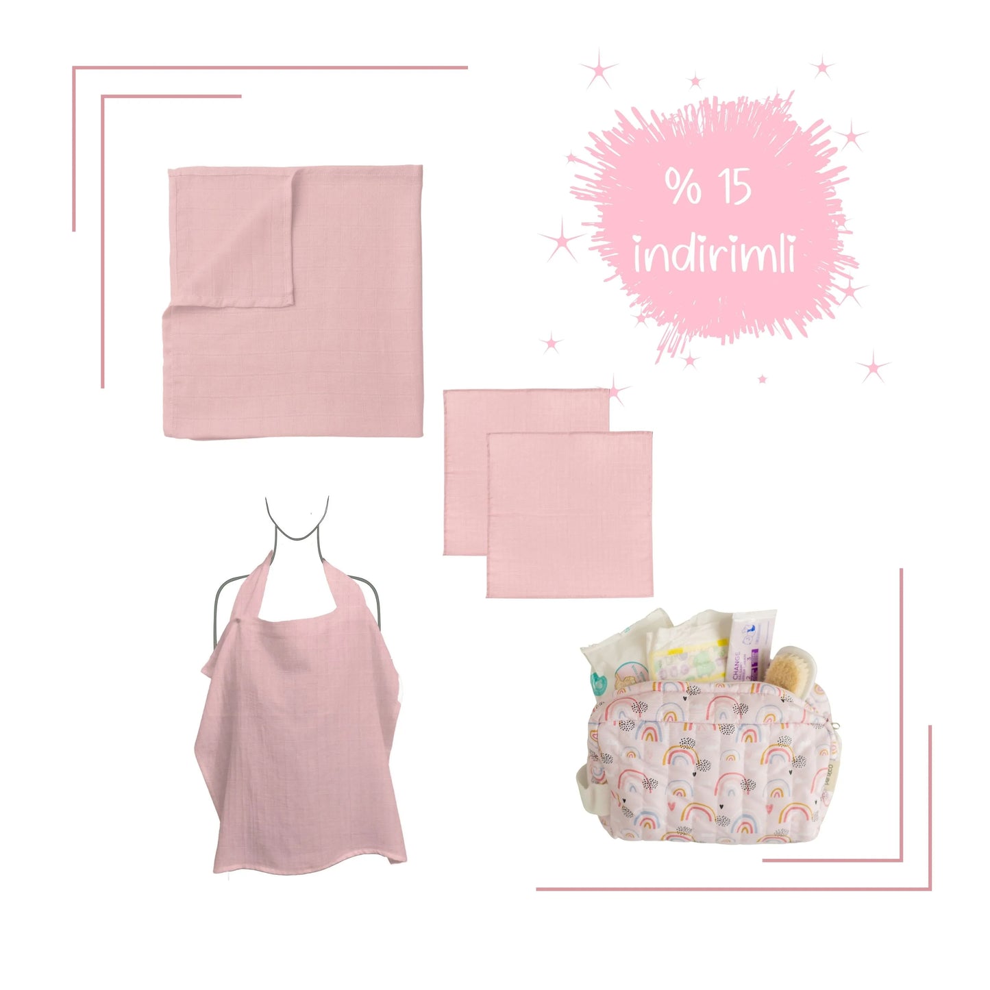 Soft Pembe Babyshower Hediye Seti
