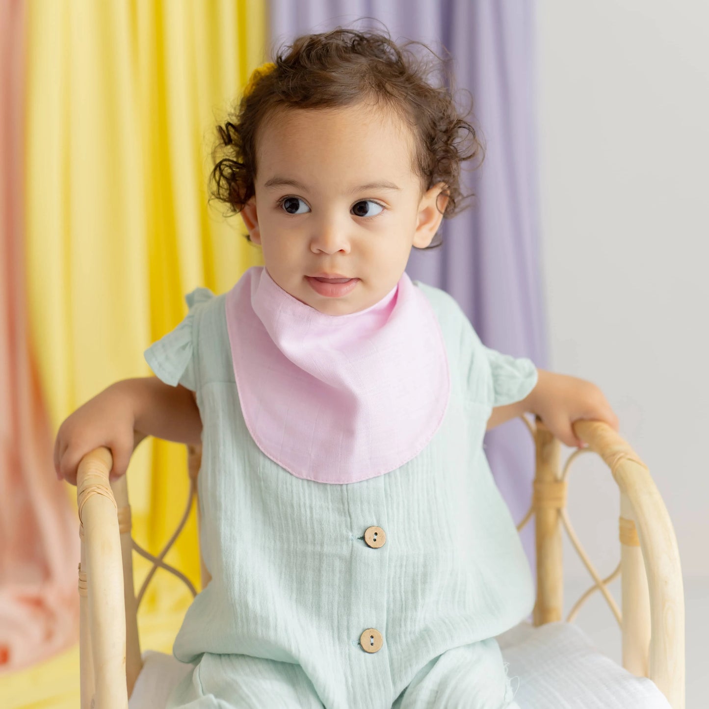 Soft Pembe Müslin Mama & Salya Önlüğü