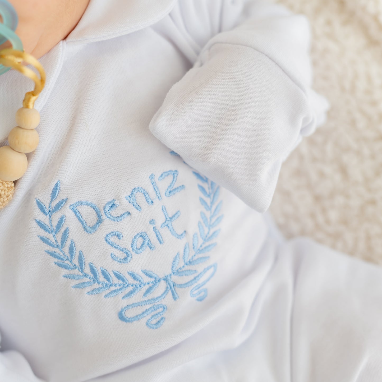 Beyaz Yenidoğan Unisex Hastane Çıkış Seti