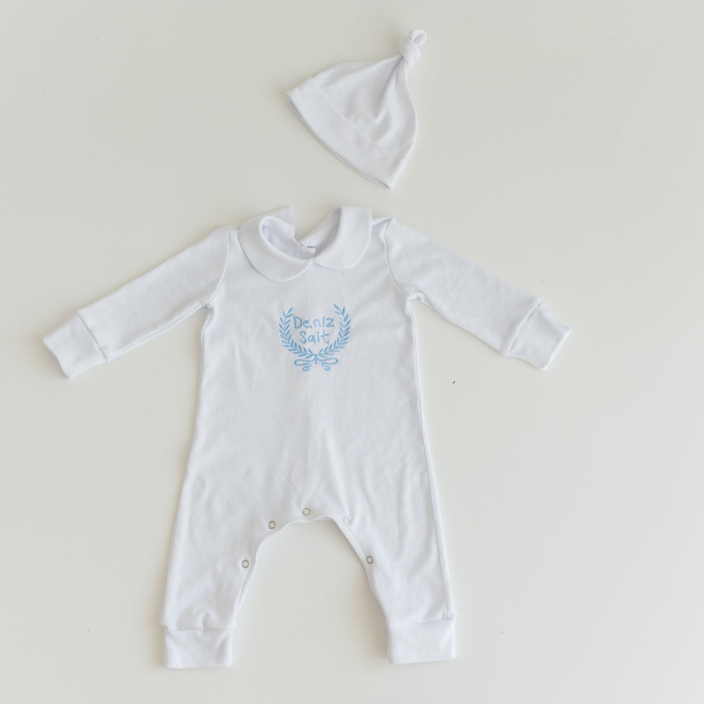 Beyaz Yenidoğan Unisex Hastane Çıkış Seti