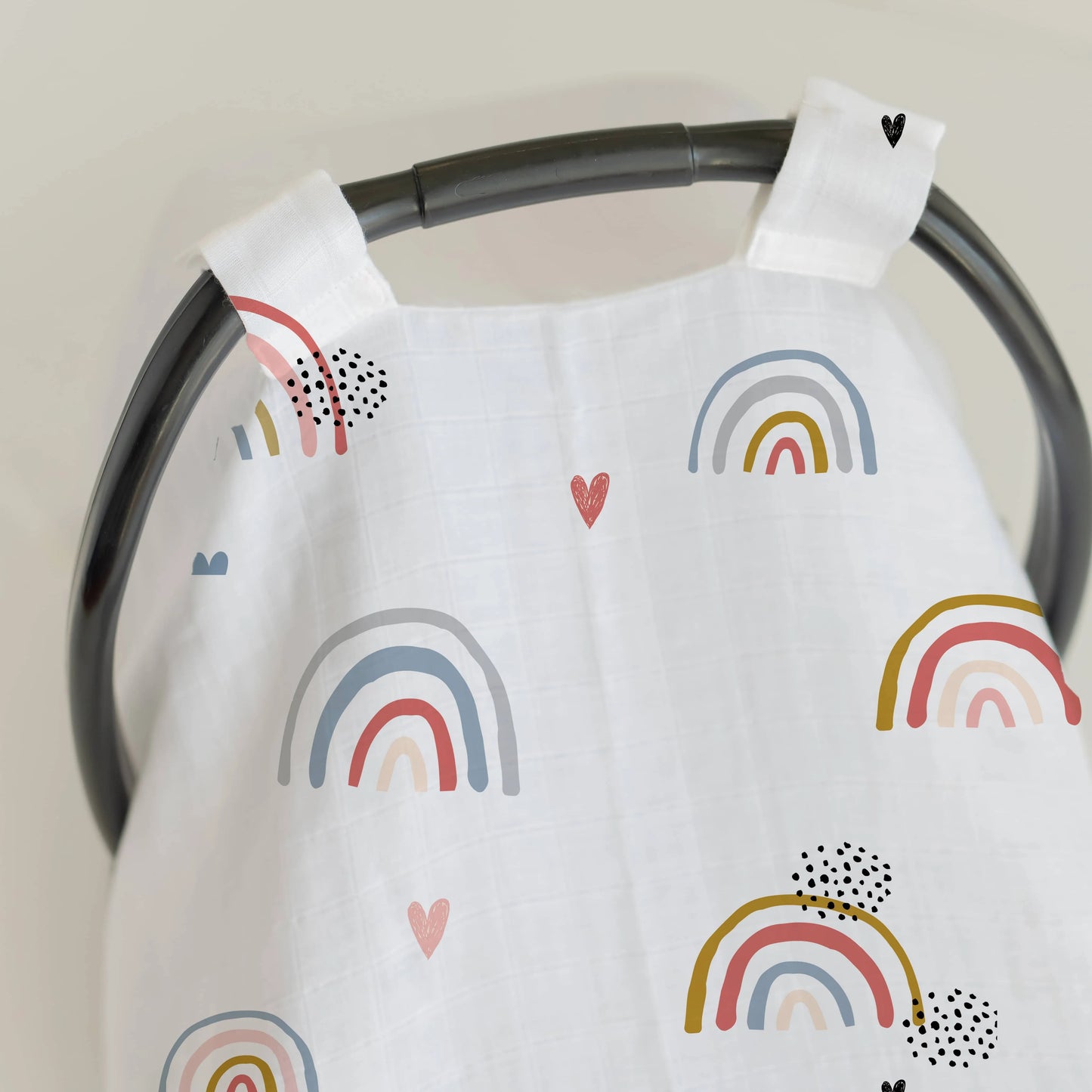 Gökkuşağı Pamuk Müslin Puset Örtüsü