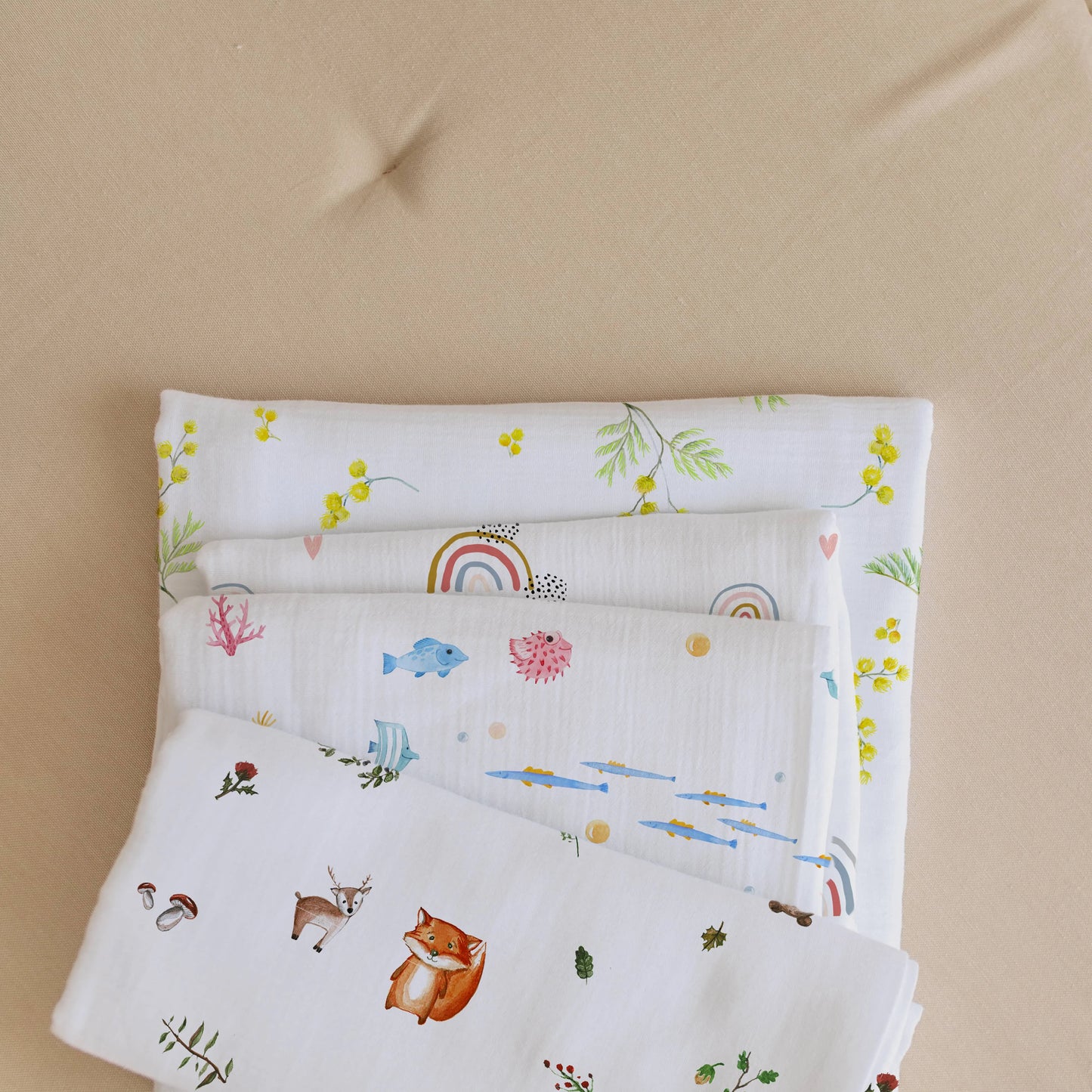 Masum Tilki Pamuk Müslin Örtü