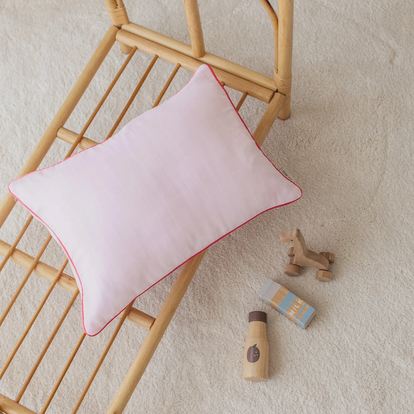 Soft Pembe Pamuk Müslin Bebek Yastık Kılıfı