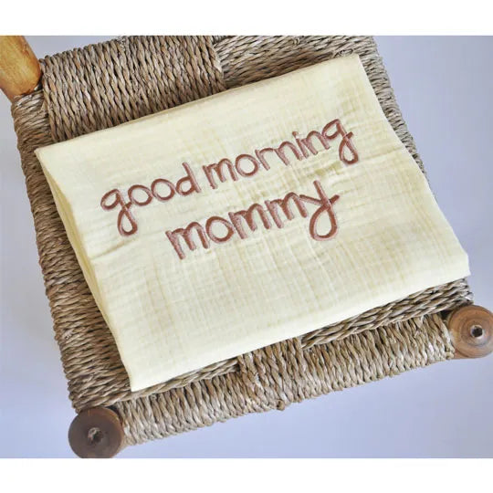 Good Morning Mommy - Sarı 4 Katlı Pamuk Müslin Battaniye