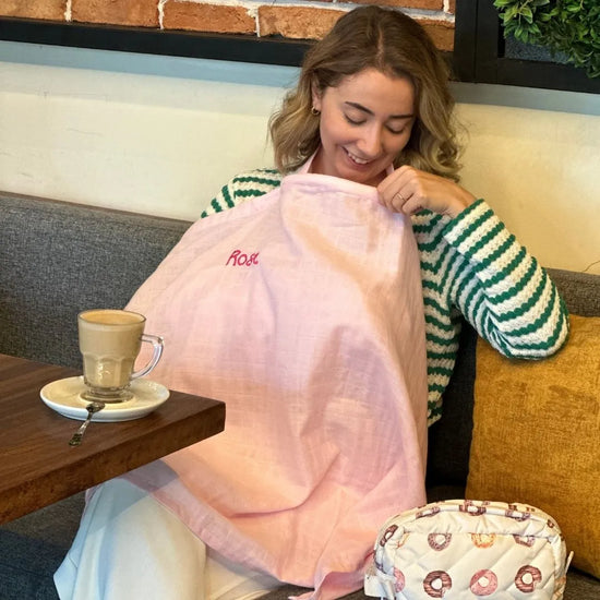 Soft Pembe Pamuk Müslin Emzirme Önlüğü