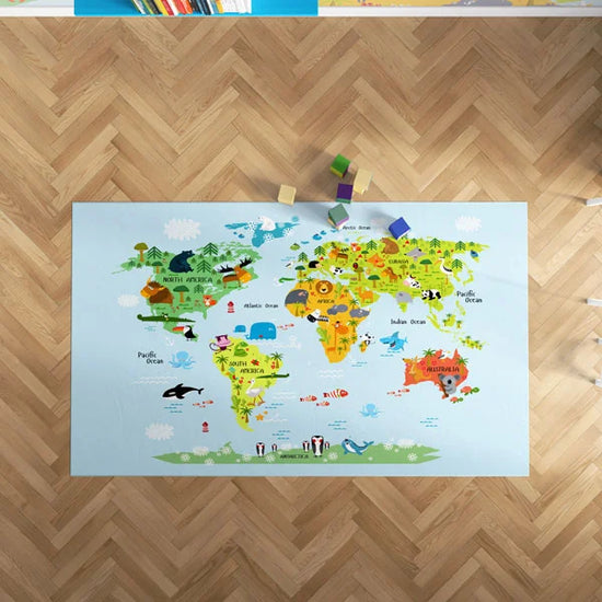 Resmi Galeri görüntüleyiciye yükleyin, Dünya Haritası Eğitici Oyun Halısı 140x200 cm
