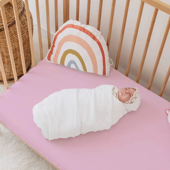 Soft Pembe Lastikli Pamuk Müslin Çarşaf