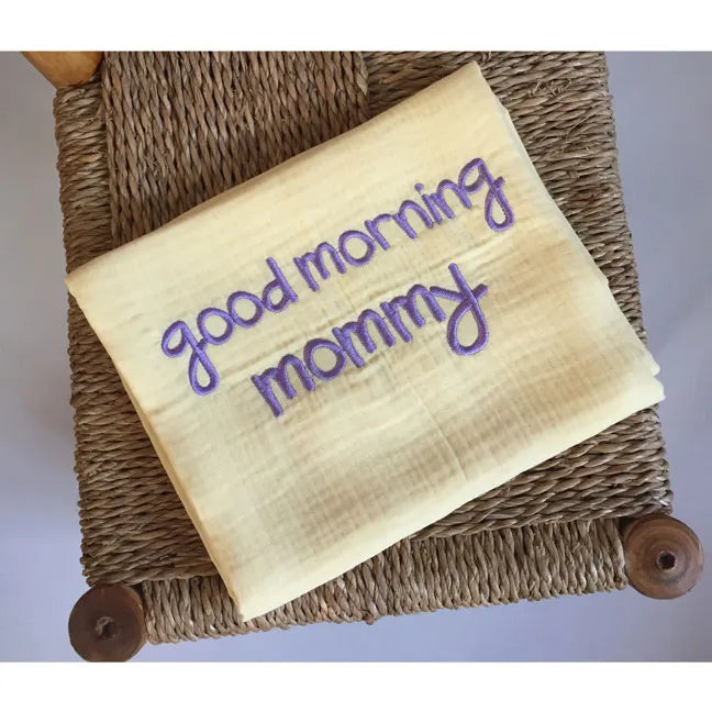 Good Morning Mommy - Sarı 4 Katlı Pamuk Müslin Battaniye
