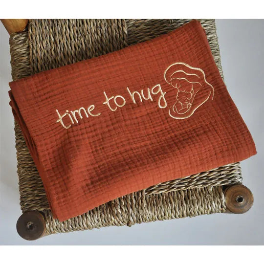 Time to Hug - Kiremit 4 Katlı Müslin Battaniye