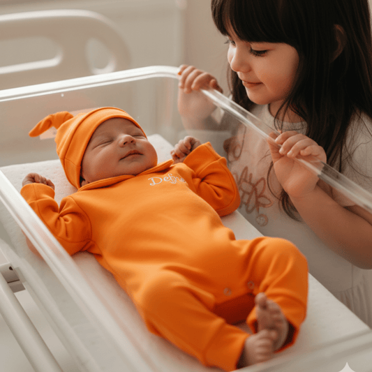 Turuncu Yenidoğan Unisex Hastane Çıkış Seti